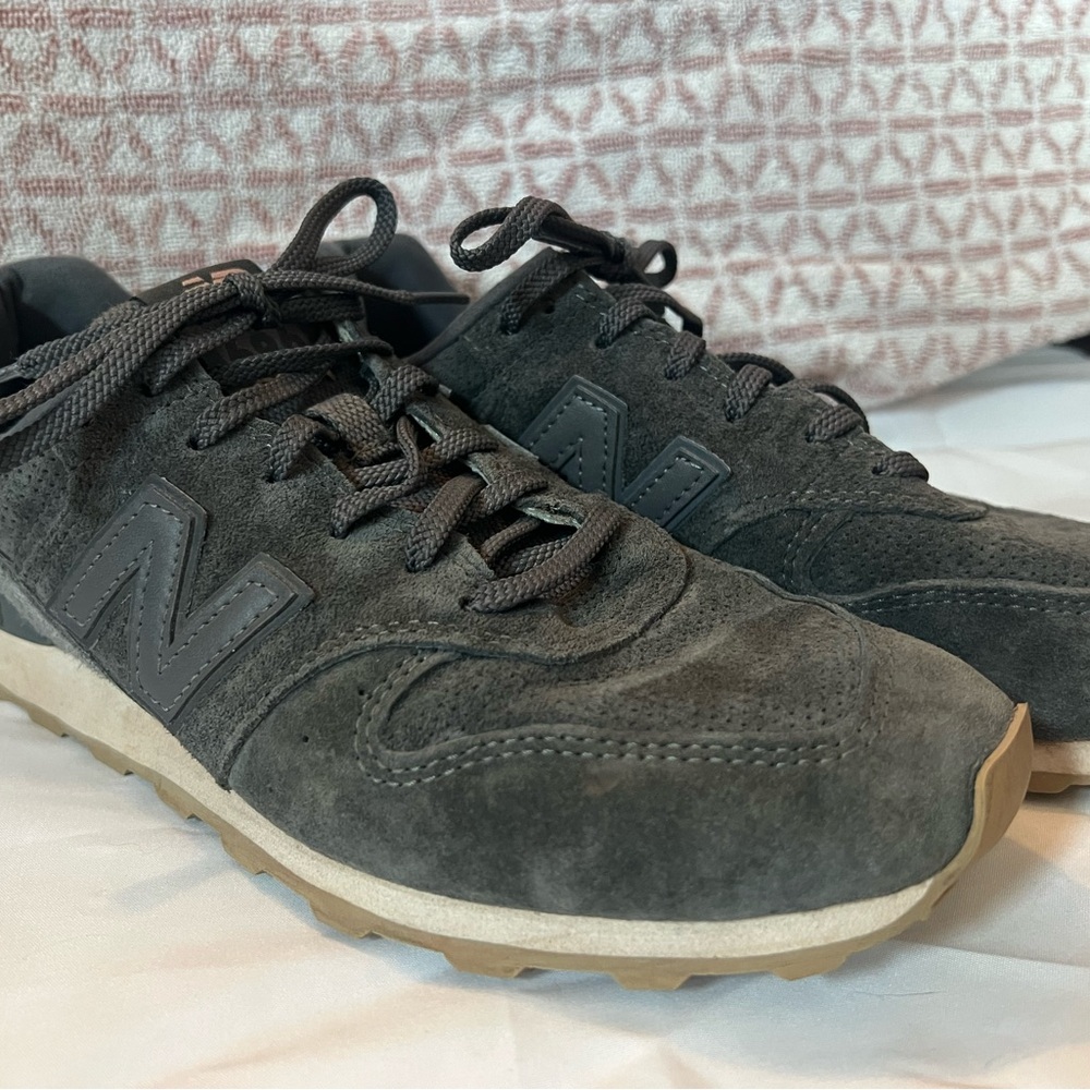 New Balance Women's Charcoal Suede Sneakers